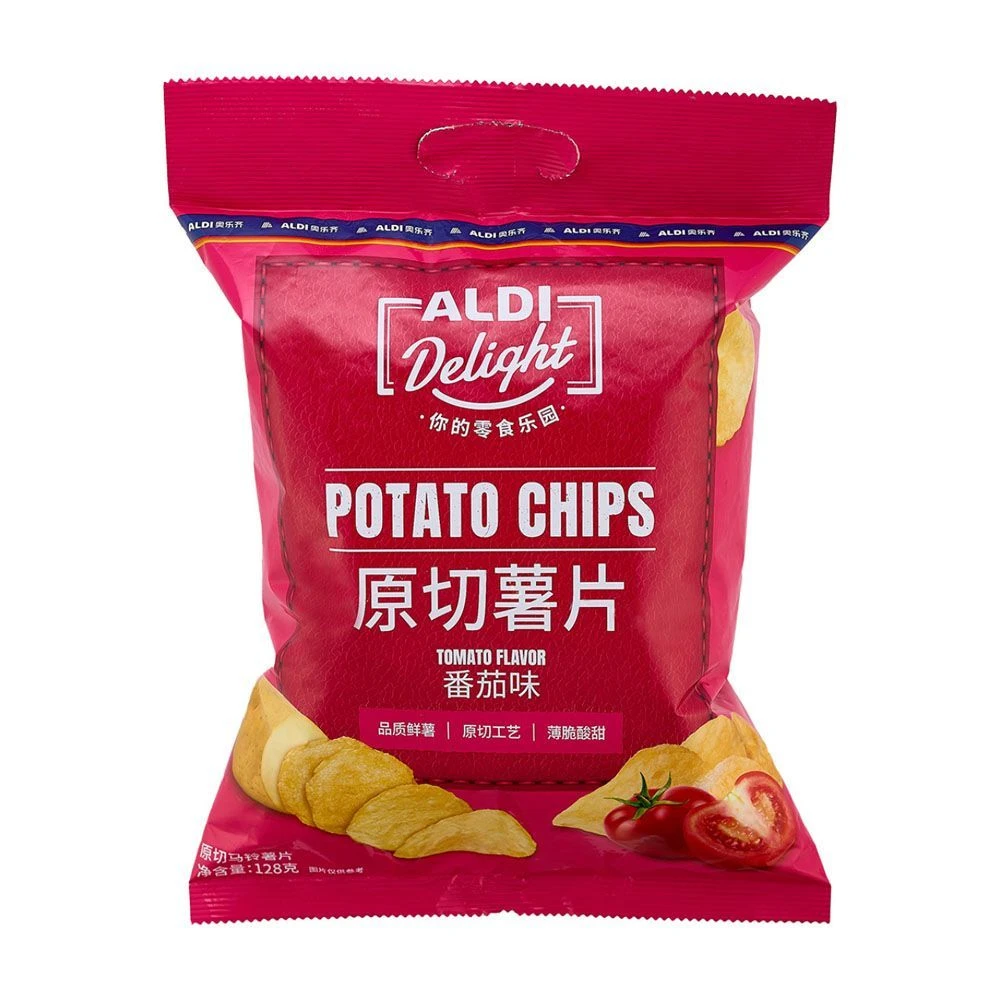 奥乐奇原切薯片番茄味解馋零食128g