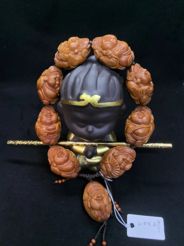 【2.0*2.9】手工财神橄榄核手串