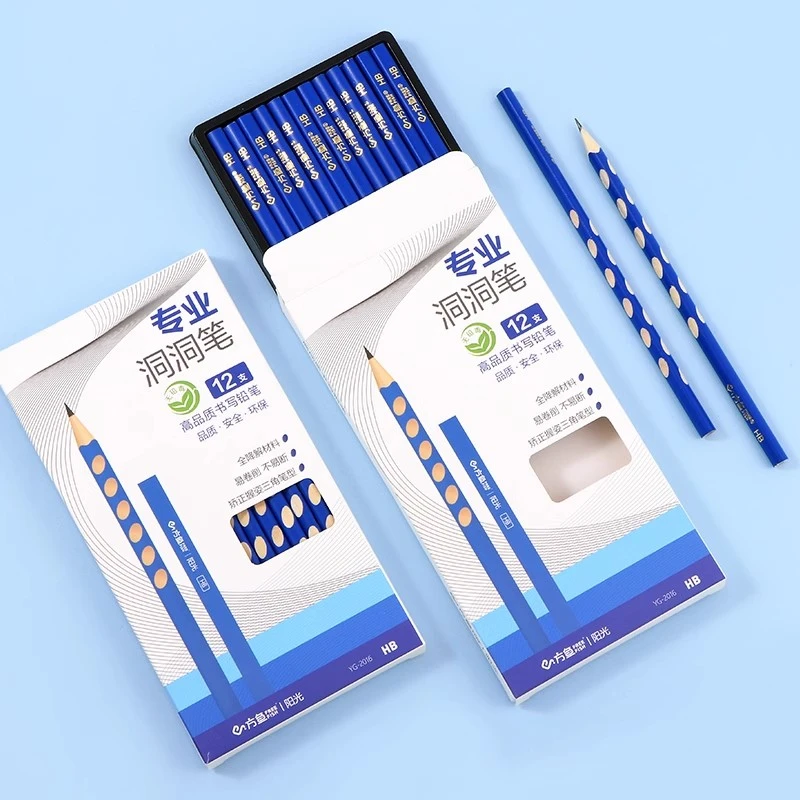 高品质书写洞洞笔专业HB矫姿洞洞铅笔2016