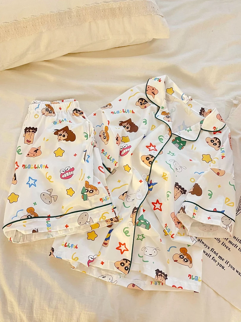 【DMXJ大梦想家】甜美少女蜡笔小新睡衣女夏季2025款短裤套装居家服