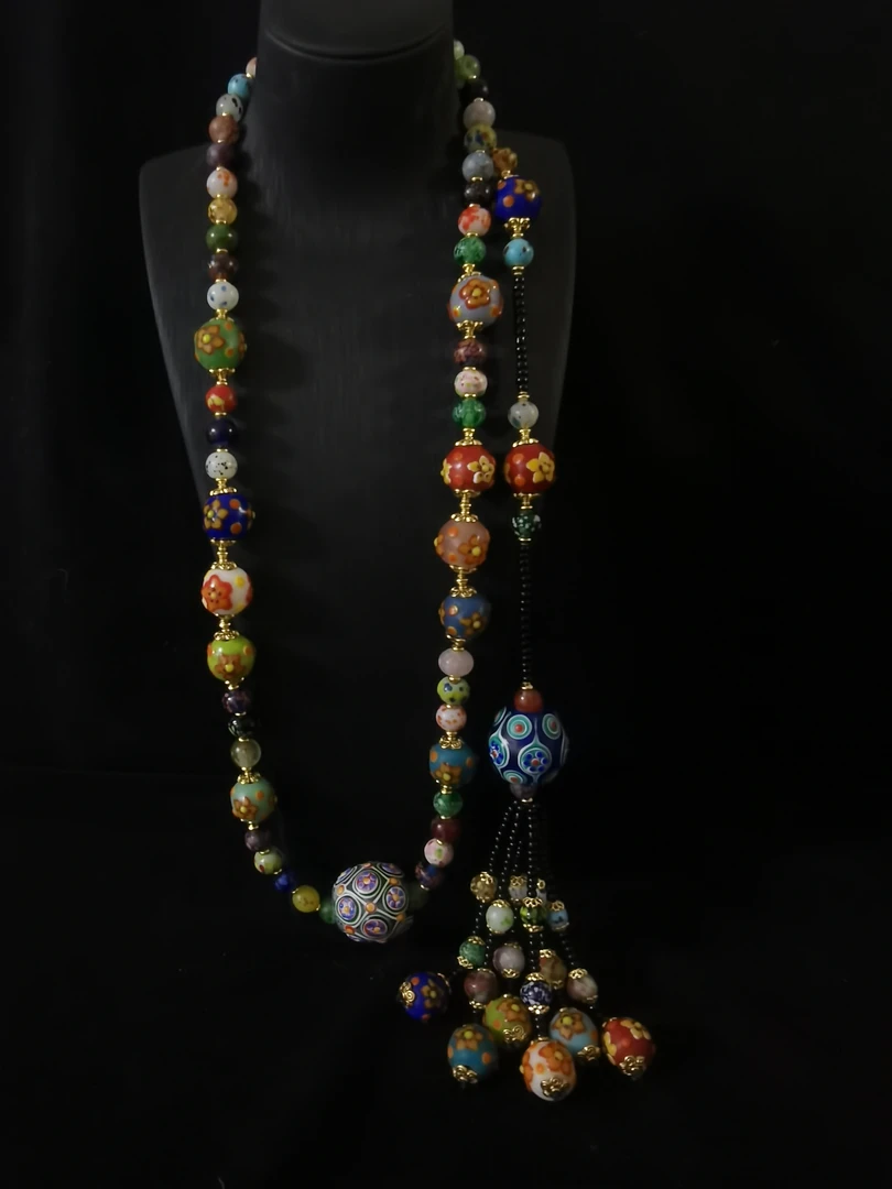 3695复古琉璃项链
