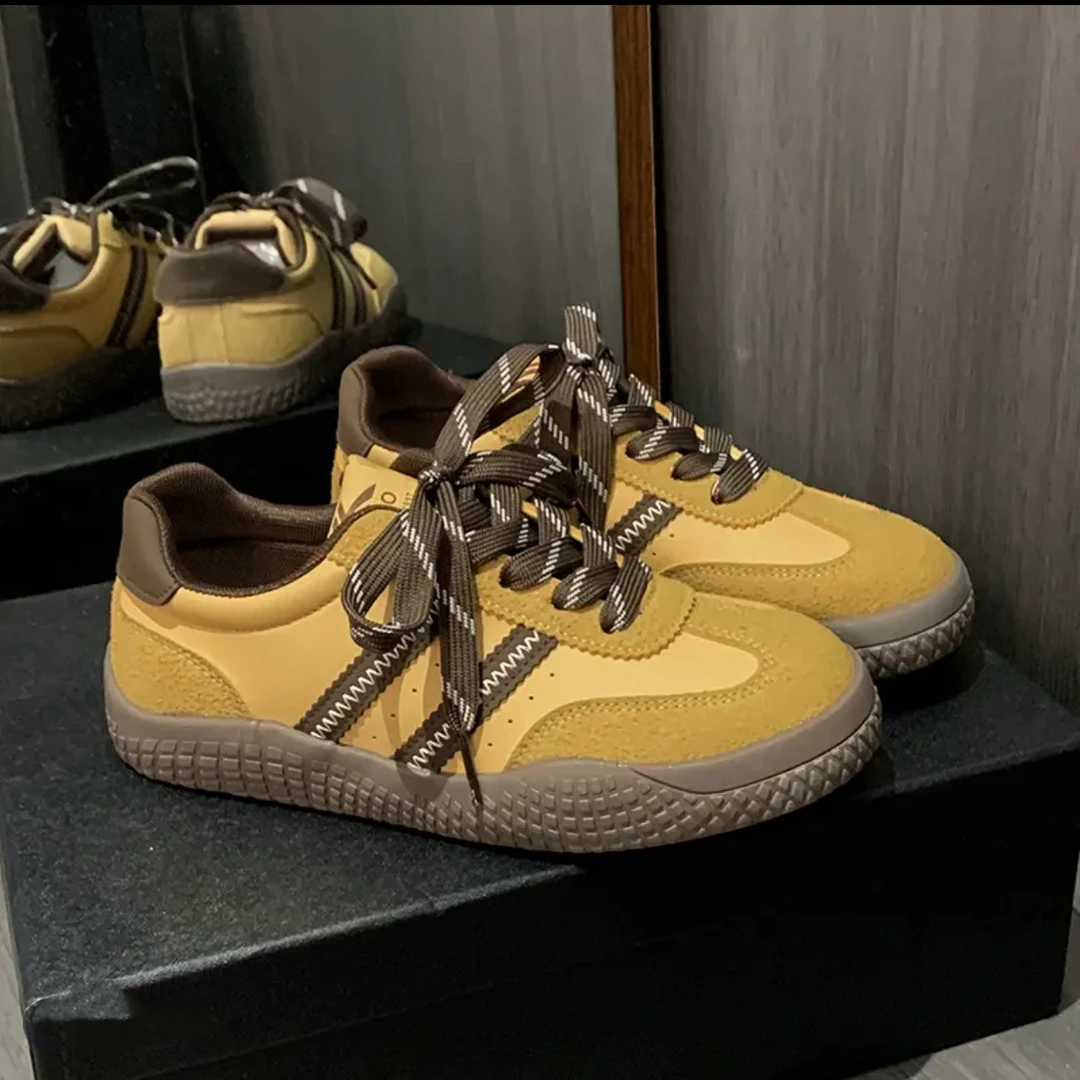 粉色德训鞋女春季2025年新款平底学院风女鞋子百搭休闲鞋板鞋2518