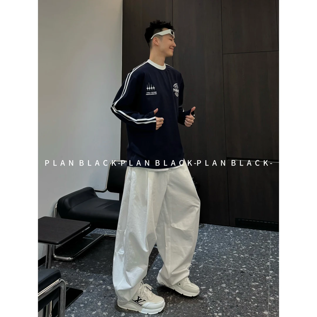 RICH陈发财【球迷风.T恤】美式少年感！原创织带氛围感潮搭T恤8116