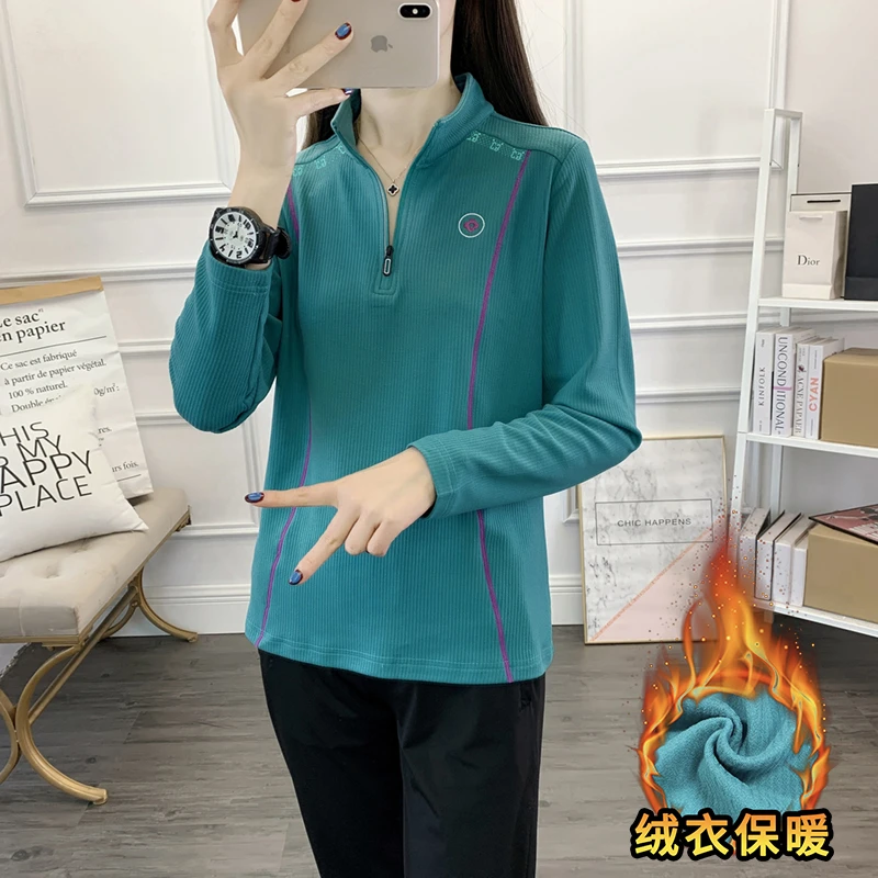 1818B户外秋冬女抓绒衣德绒立领绒衣