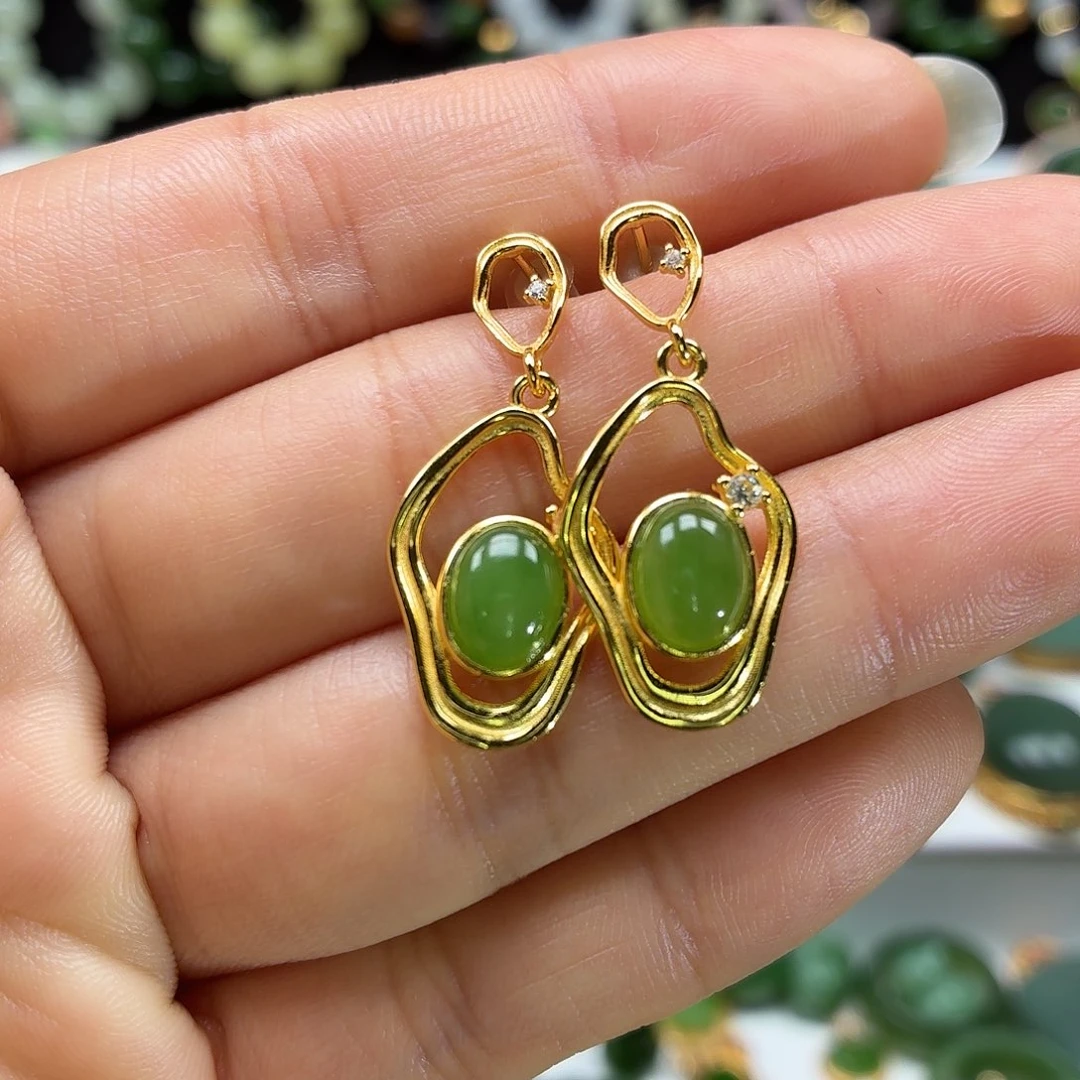 和田玉银S925镶嵌颈饰