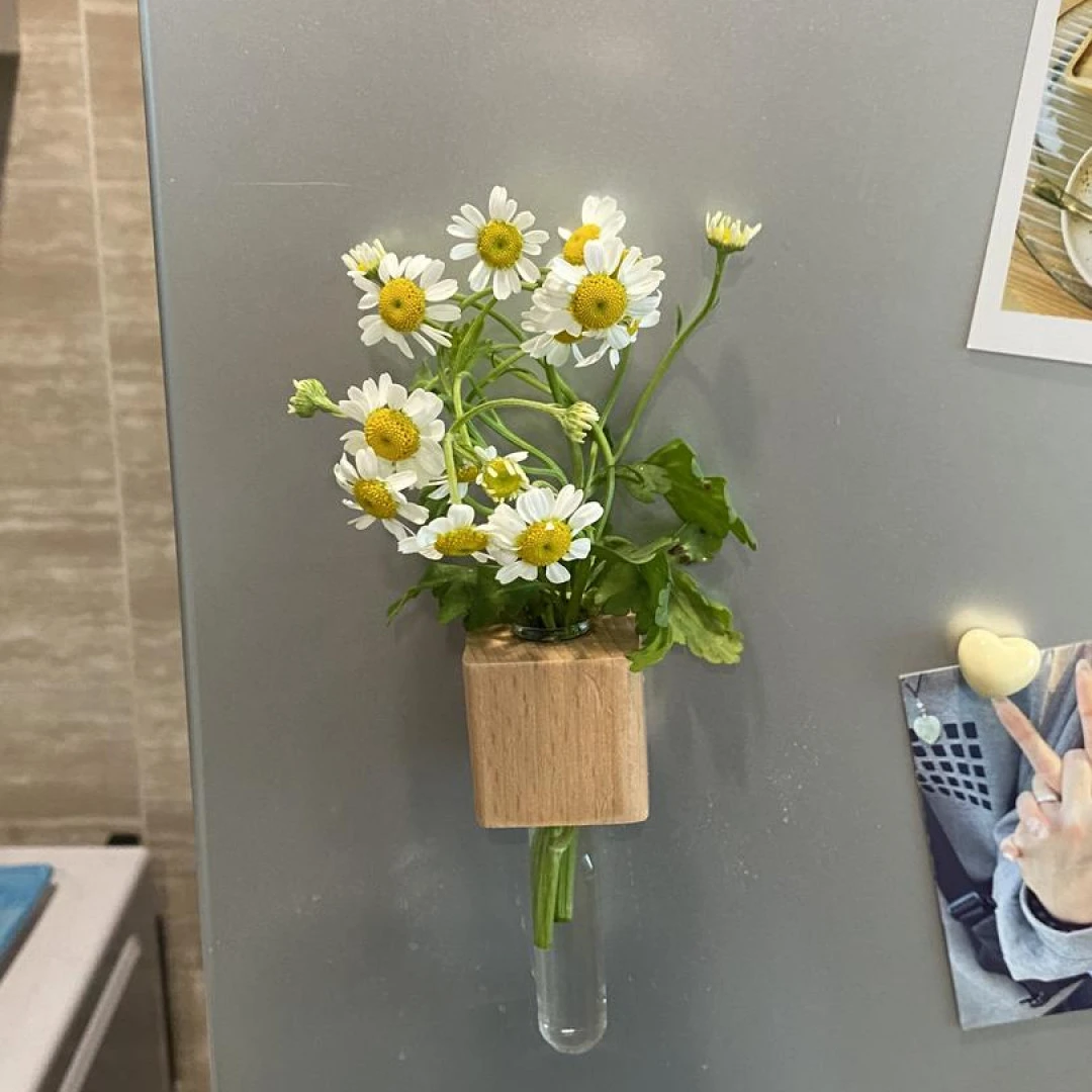 【荞芬】可以养花的冰箱贴磁吸养花冰箱贴花瓶创意3d装饰摆件