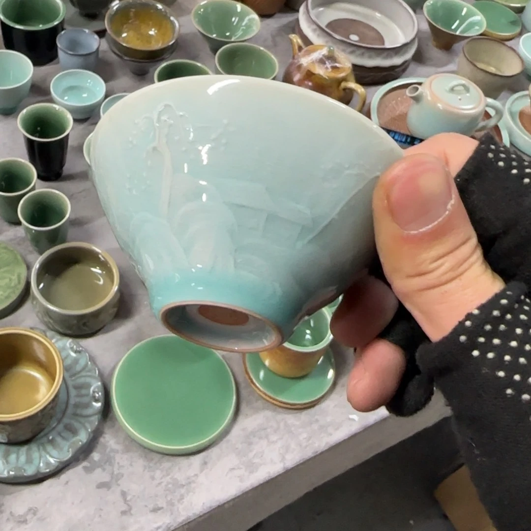 小金茶具青瓷茶器