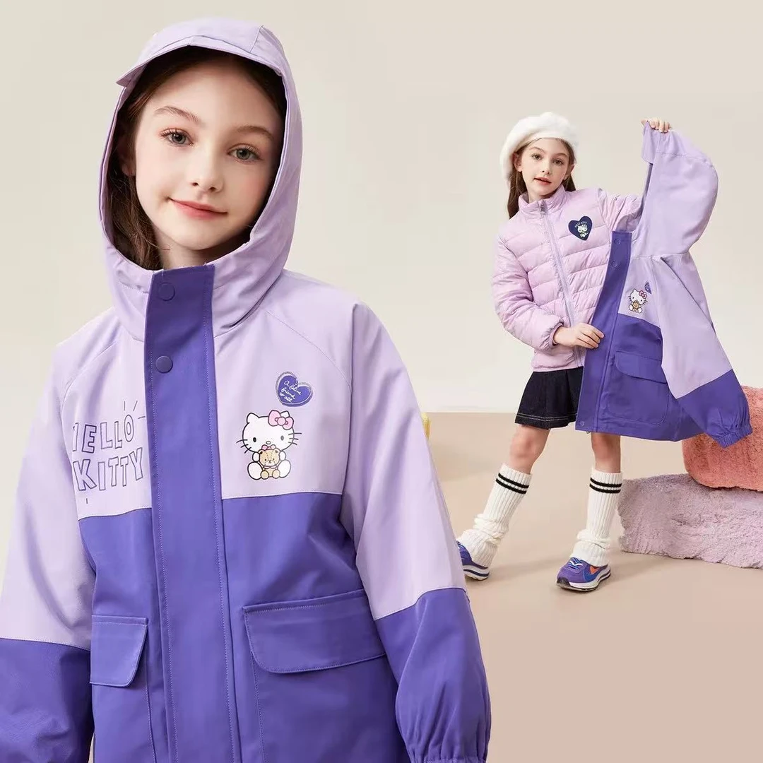1014女童羽绒三合一外套