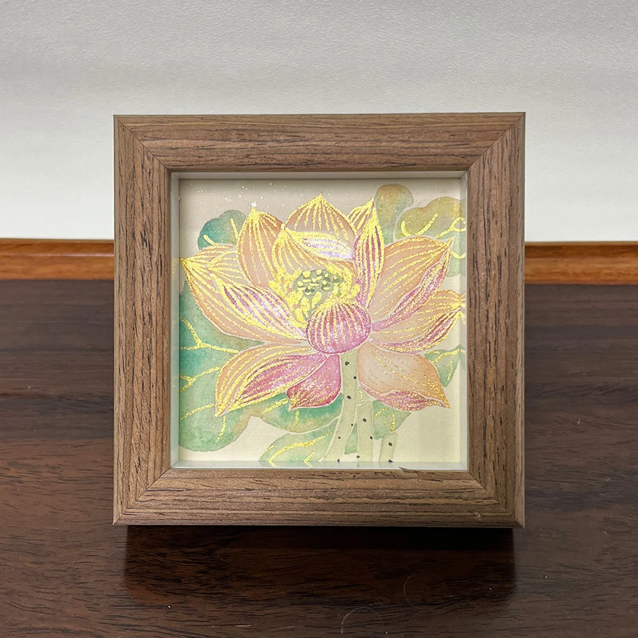 【好运连连】9纯手绘国风摆件新中式客厅家居装饰画手绘艺术摆台