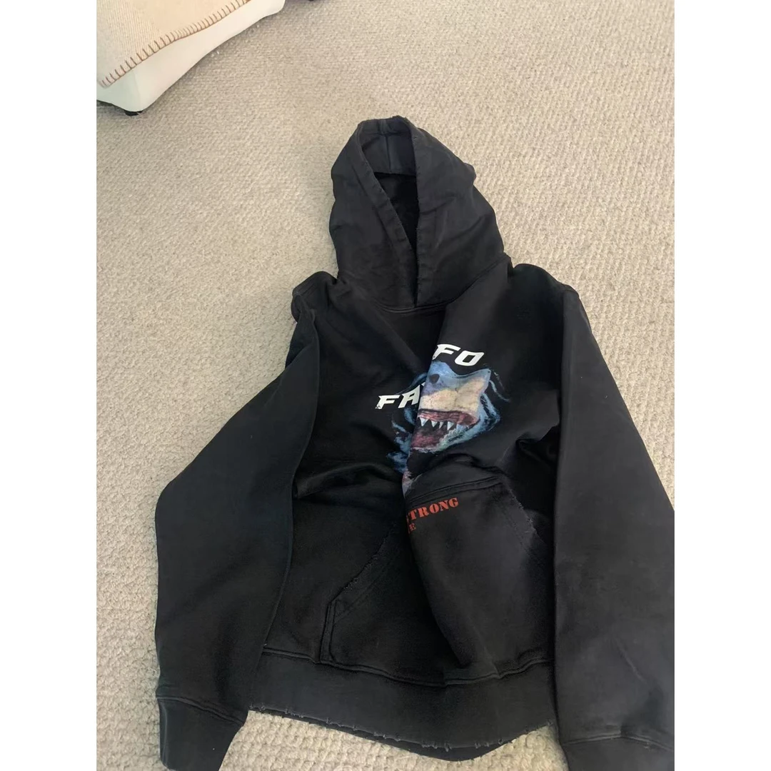 【做旧凶猛鲨鱼卫衣】22WY454