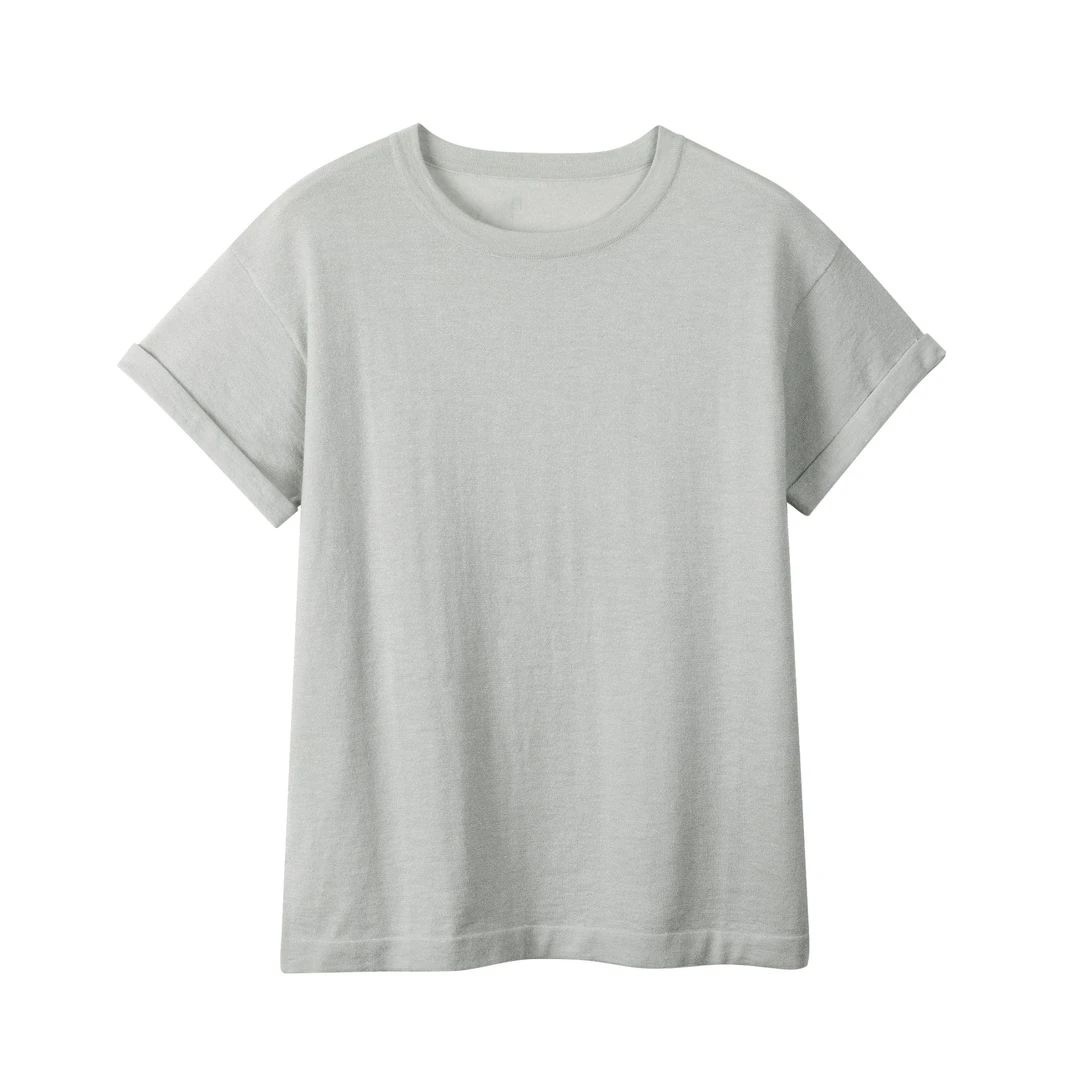 30673【BC订单】女士圆领真丝羊绒短袖针织衫时尚百搭气质优雅0275