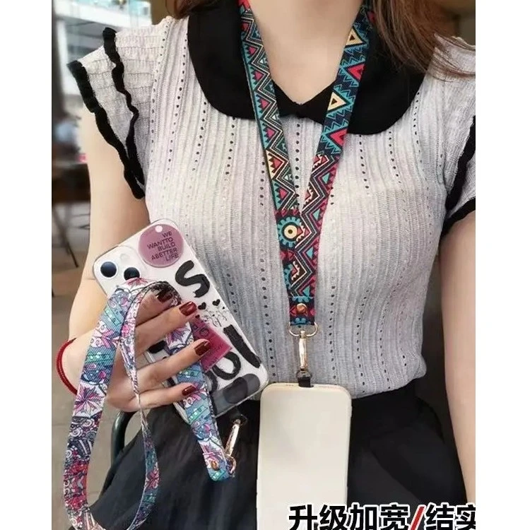 【达人专属】防丢手机挂绳斜跨背带长款可背可调节玛利雅复古图腾