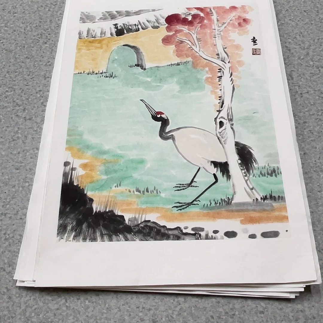 国画1.4平尺国画作品