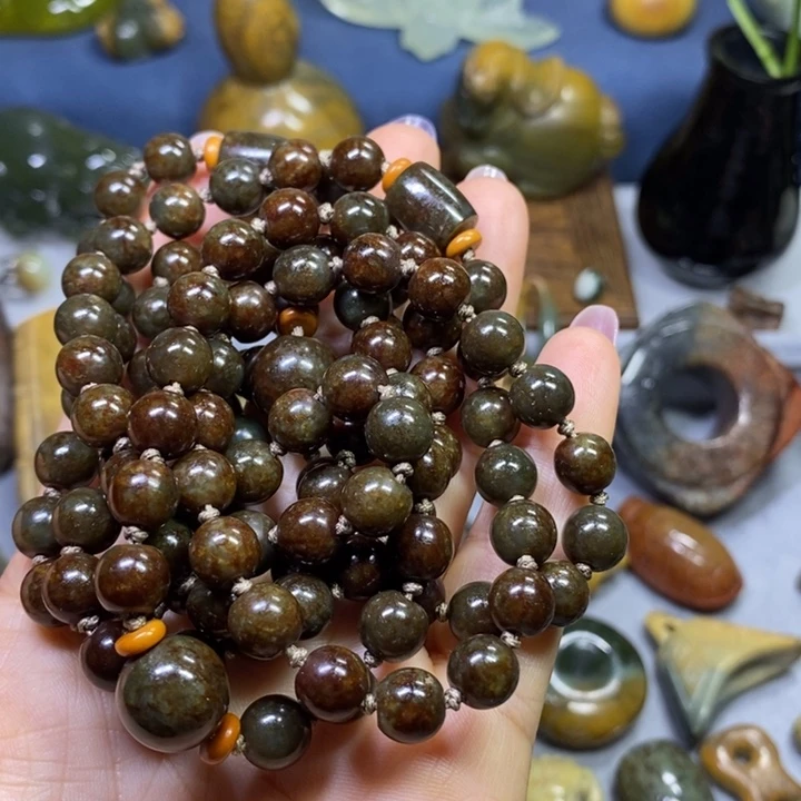 岫岩河磨玉（透闪石质玉）未镶嵌挂件串