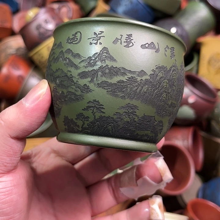 紫砂茶杯全手工紫砂主人杯