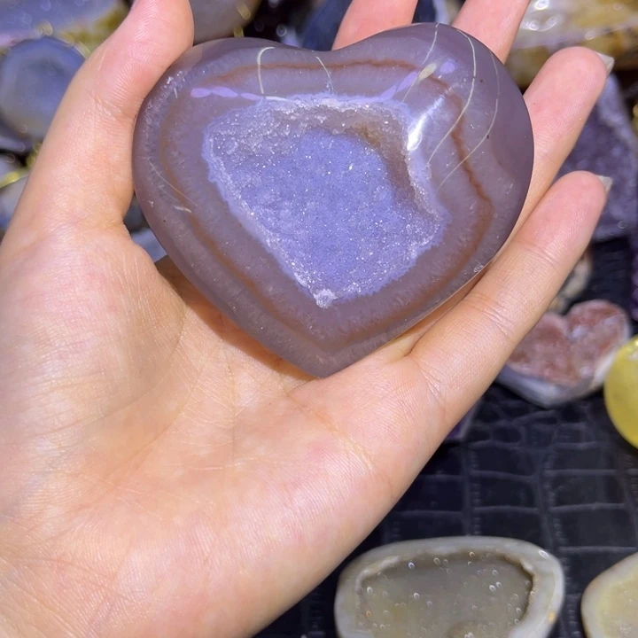 发饰未镶嵌水晶精抛蓝晶爱心
