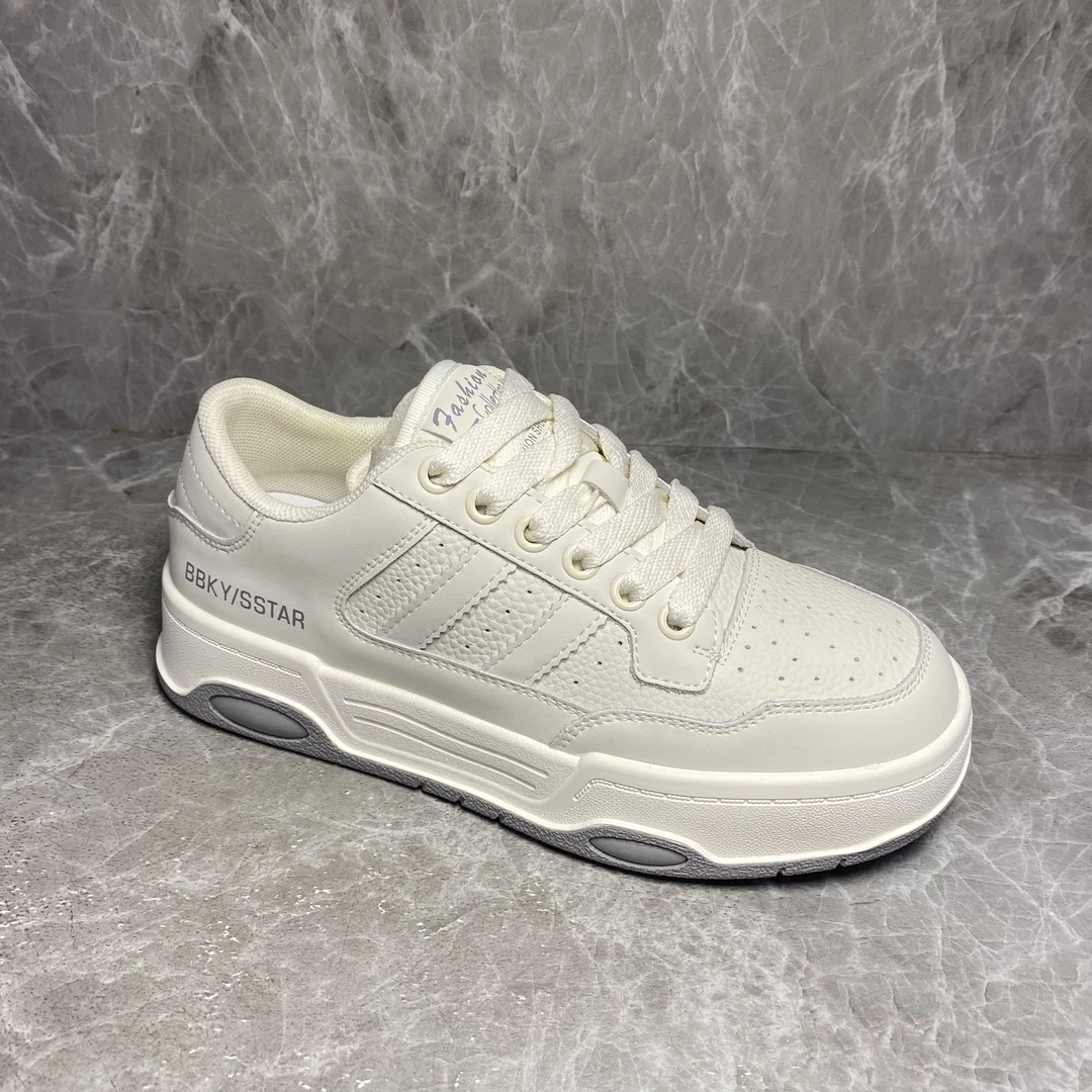 新款牛皮小白鞋23126米色