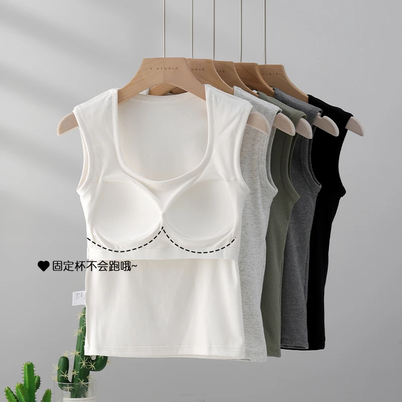 白色吊带背心女款爆款2025新款内搭高密背心吊带薄款无痕88560