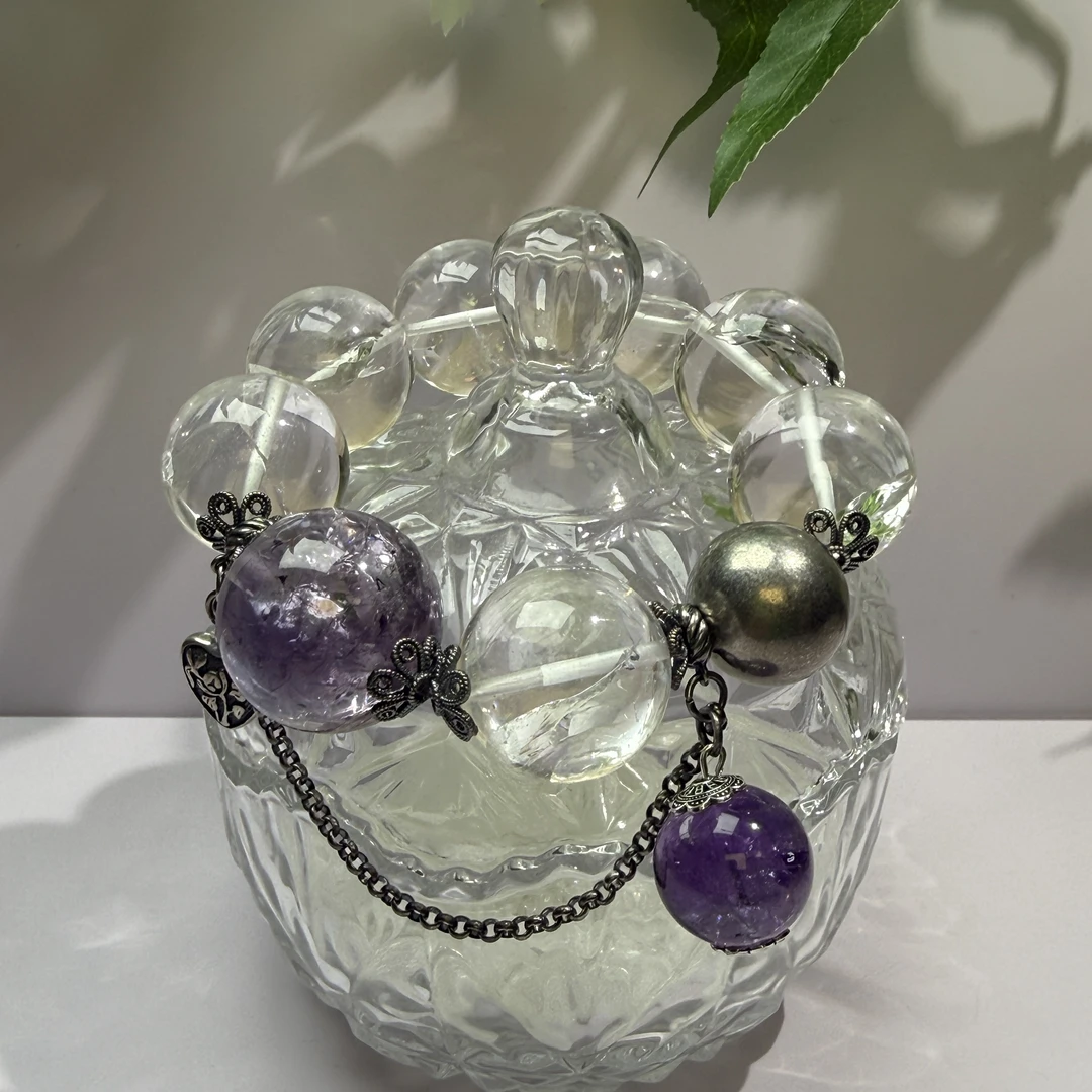 800银手链 Ling原创DIY白阿塞手串 卡24-26mm