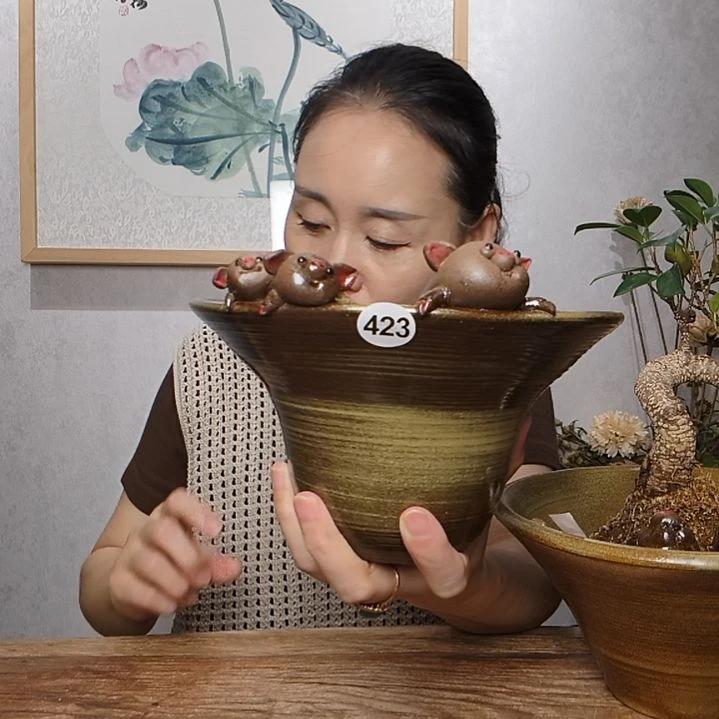 嘉***婷紫砂不规则童趣系列作品猪猪建水