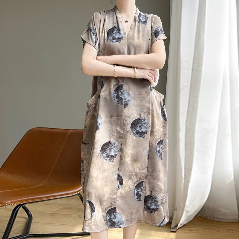 宽松连衣裙大码女外穿内穿百搭百配时尚气质夏季女短袖长裙