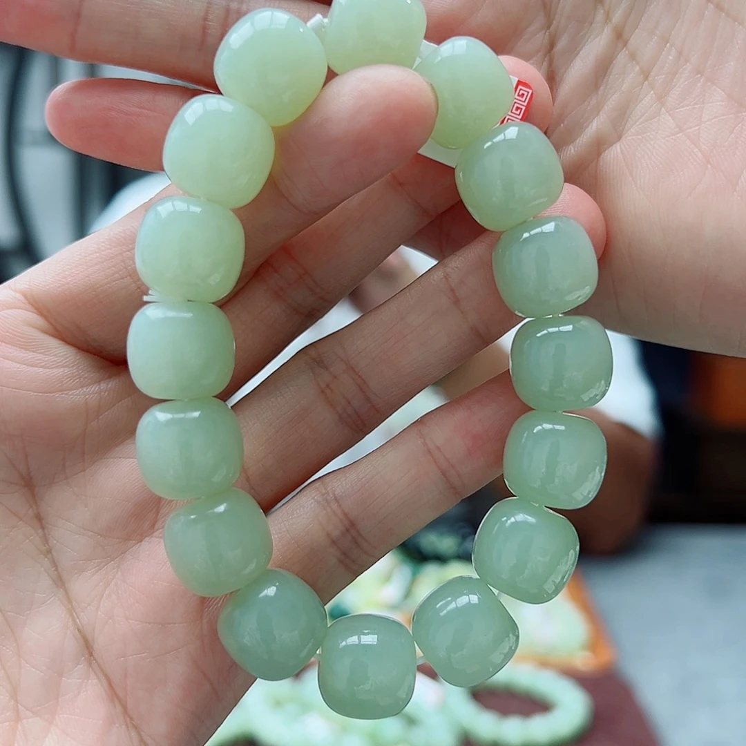 未镶嵌手链和田玉14翠青