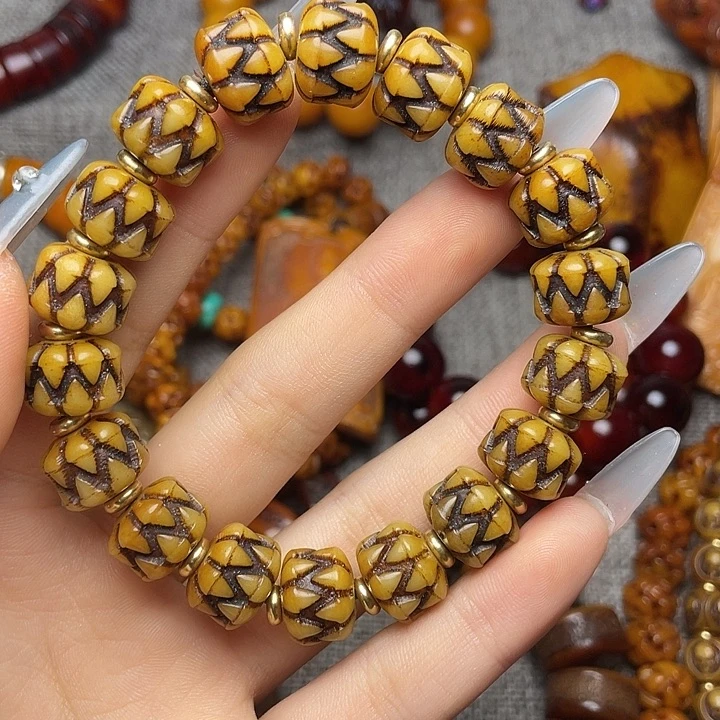 父***。牛骨手串/手链牦牛骨