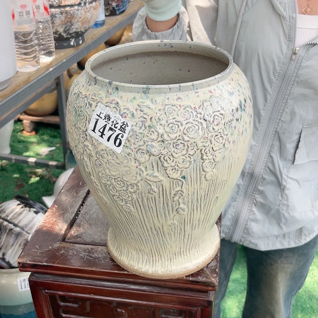 紫砂花盆王嫂花盆直播0603-1476高30口19