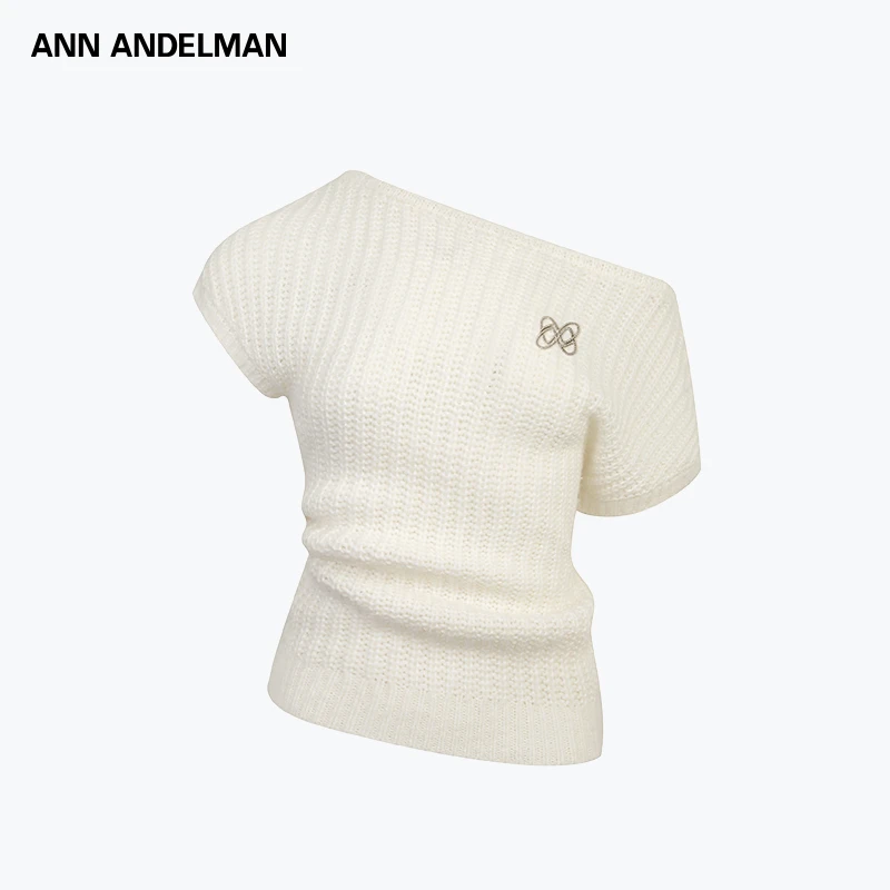 ANN ANDELMAN 秋季新款纯欲风毛感珠地毛织衫短款透气女款套头