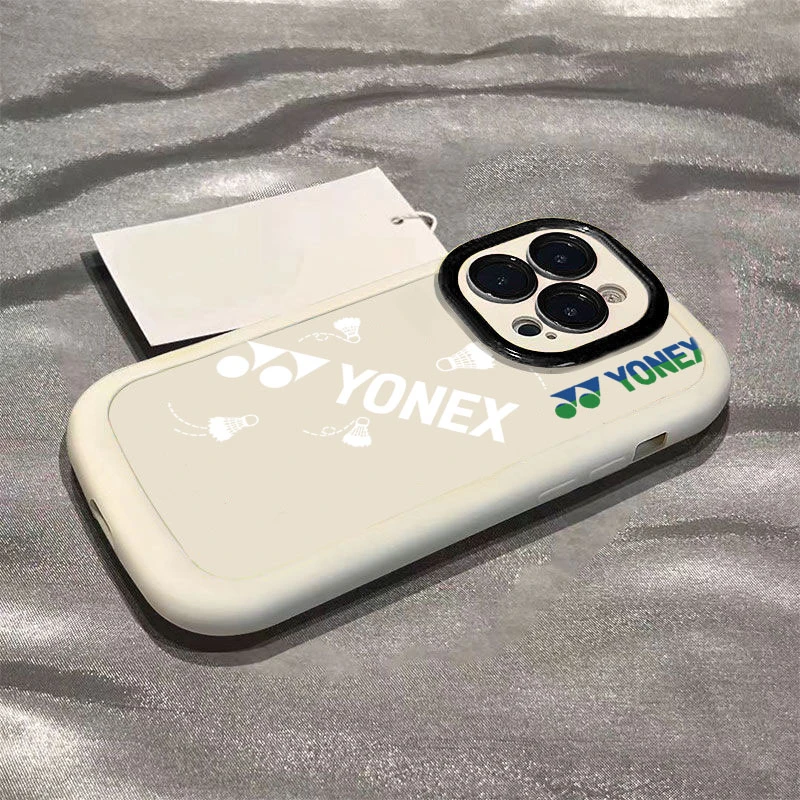 英文羽毛球适用iphone16promax苹果15/14手机壳泡芙13p/12/11全包