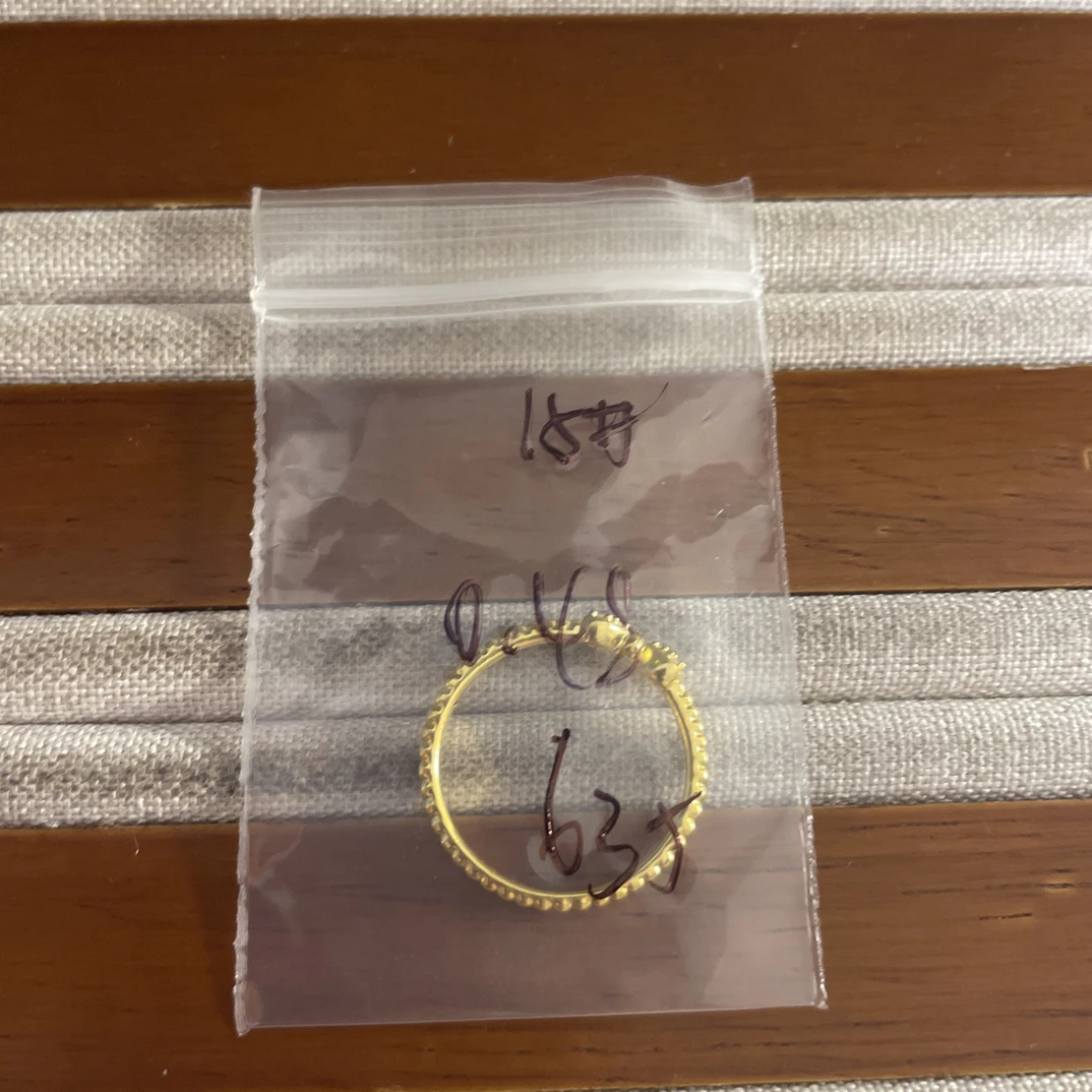 克重0.48 15号 小金蝴蝶6D戒指 足金999；