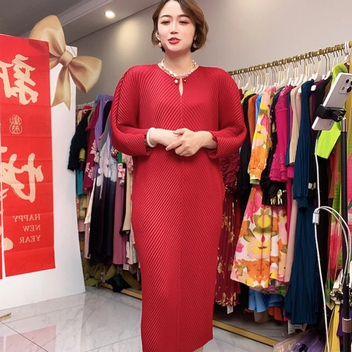 微瑕不退褶皱连衣裙女装连衣裙