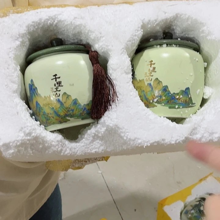 罐陶瓷茶叶罐密封罐家用摆件