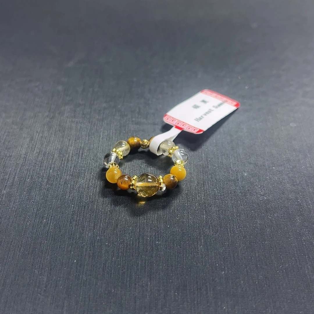 未镶嵌戒指水晶金霸戒圈