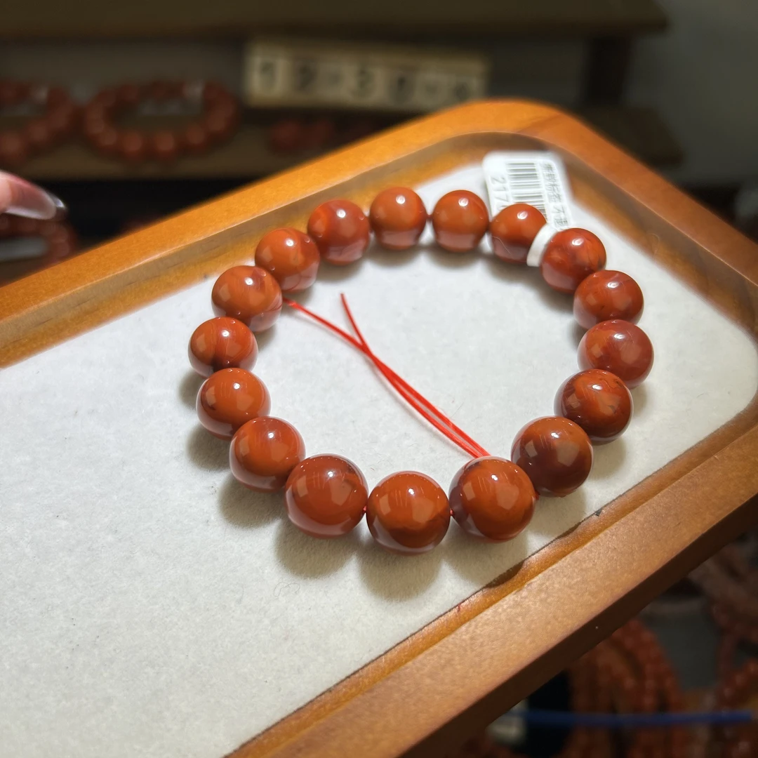 正品天然南红11mm手串/多样性发其一/217