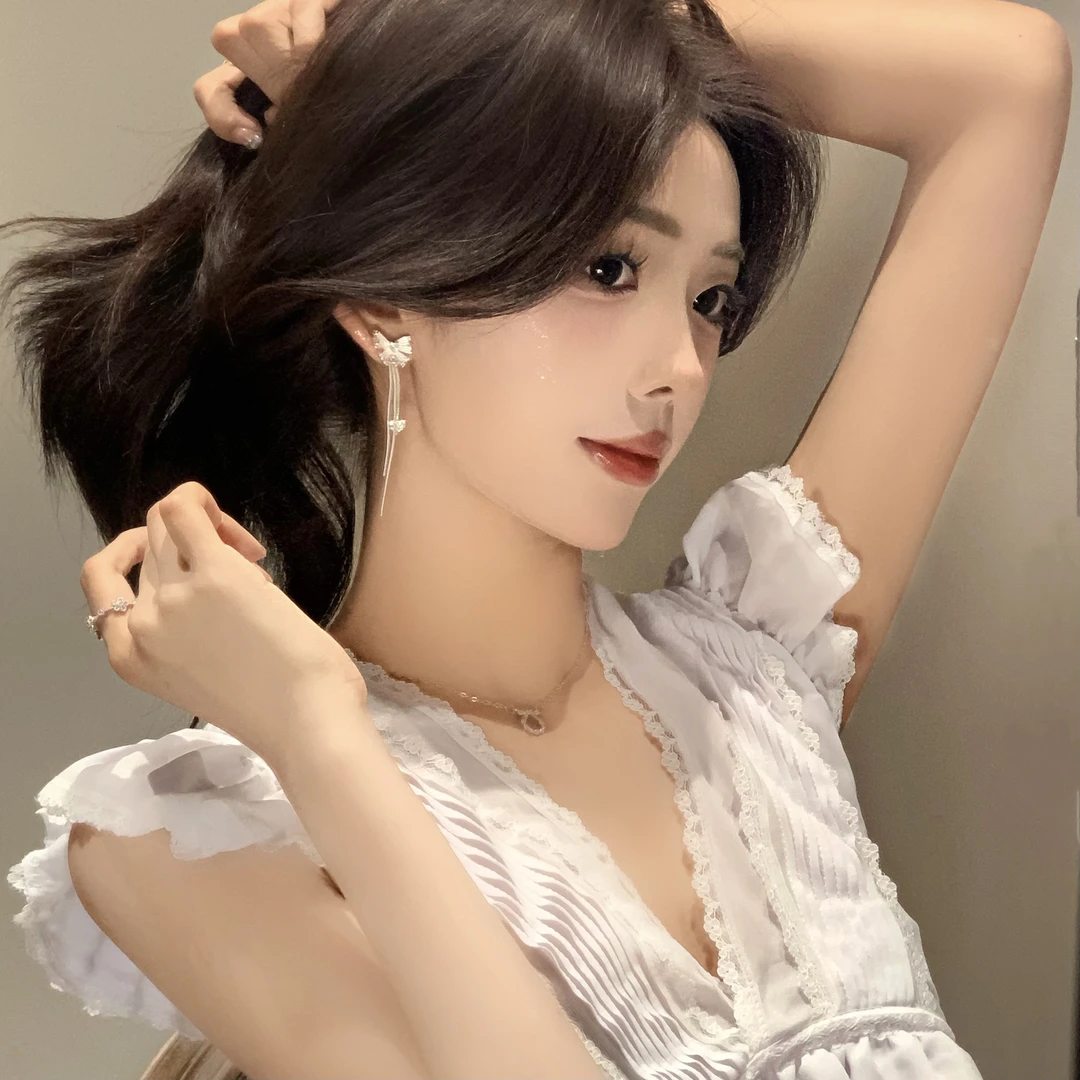 FULL GIRLISH耳环02234超仙蝴蝶流苏耳钉耳饰