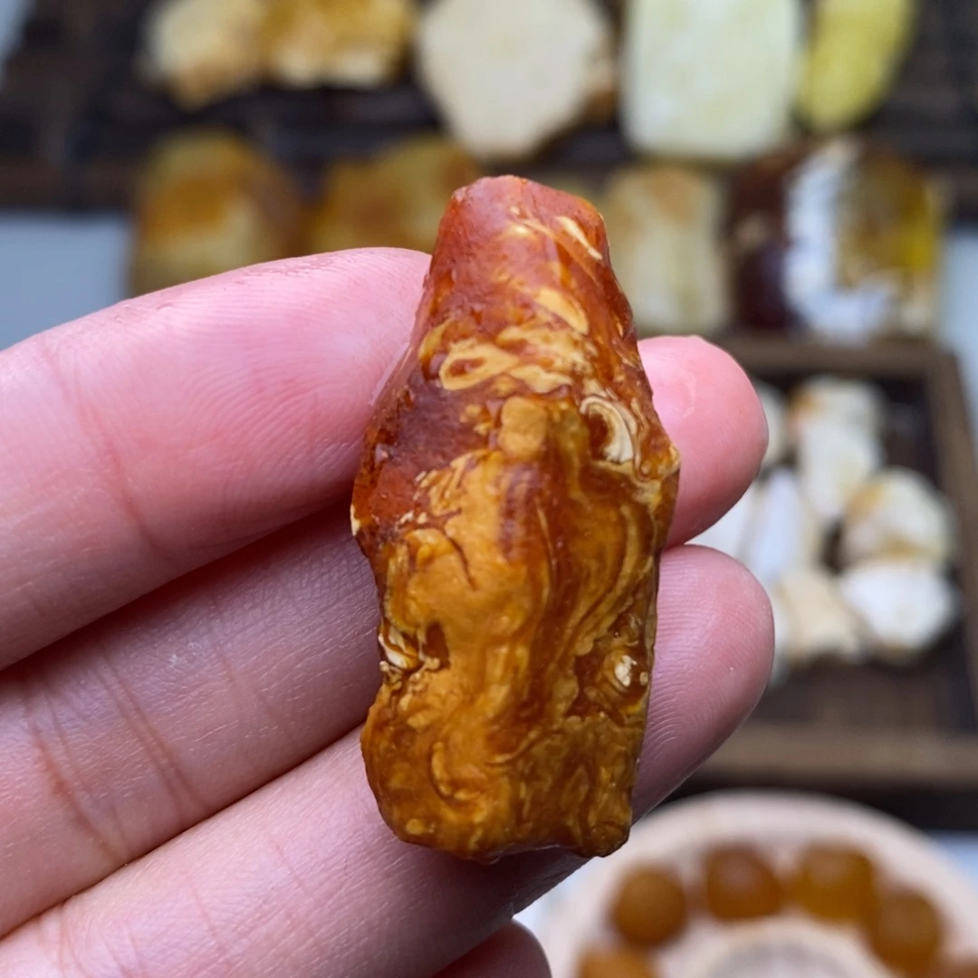 定制琥珀天然蜜蜡乌料