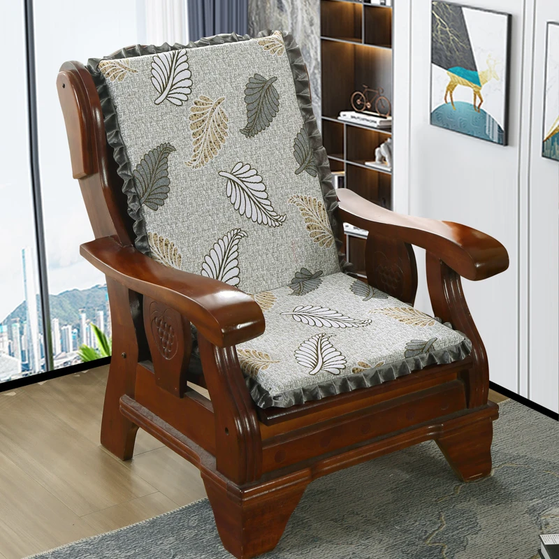 秋冬新款实木沙发垫带靠背一体长椅垫子三人座红木沙发垫四季联邦