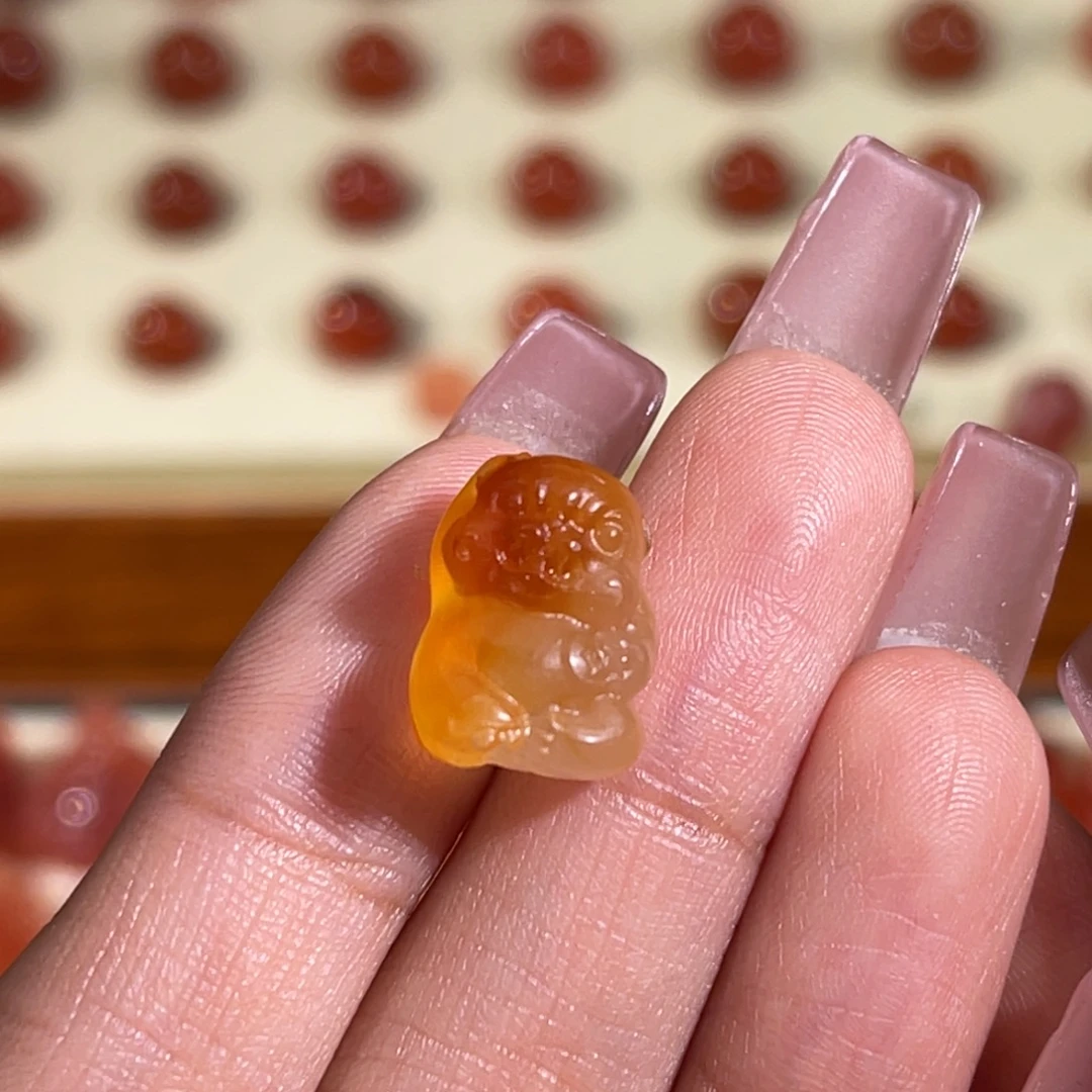 玛瑙/玉髓未镶嵌小老虎 10.5x14.2mm 不换退