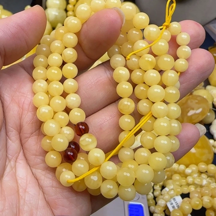 蜜蜡颈饰未镶嵌天然蜜蜡