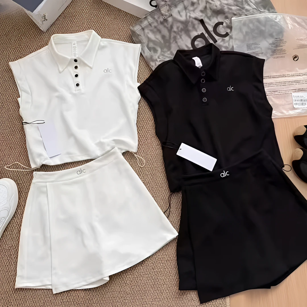 女童POLO衫短袖半身裙套装2024夏款学院风运动夏季休闲T恤短裙裤8