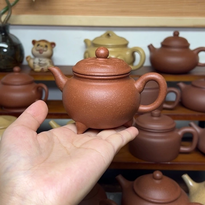 茶壶紫砂大彬如意。  130cc