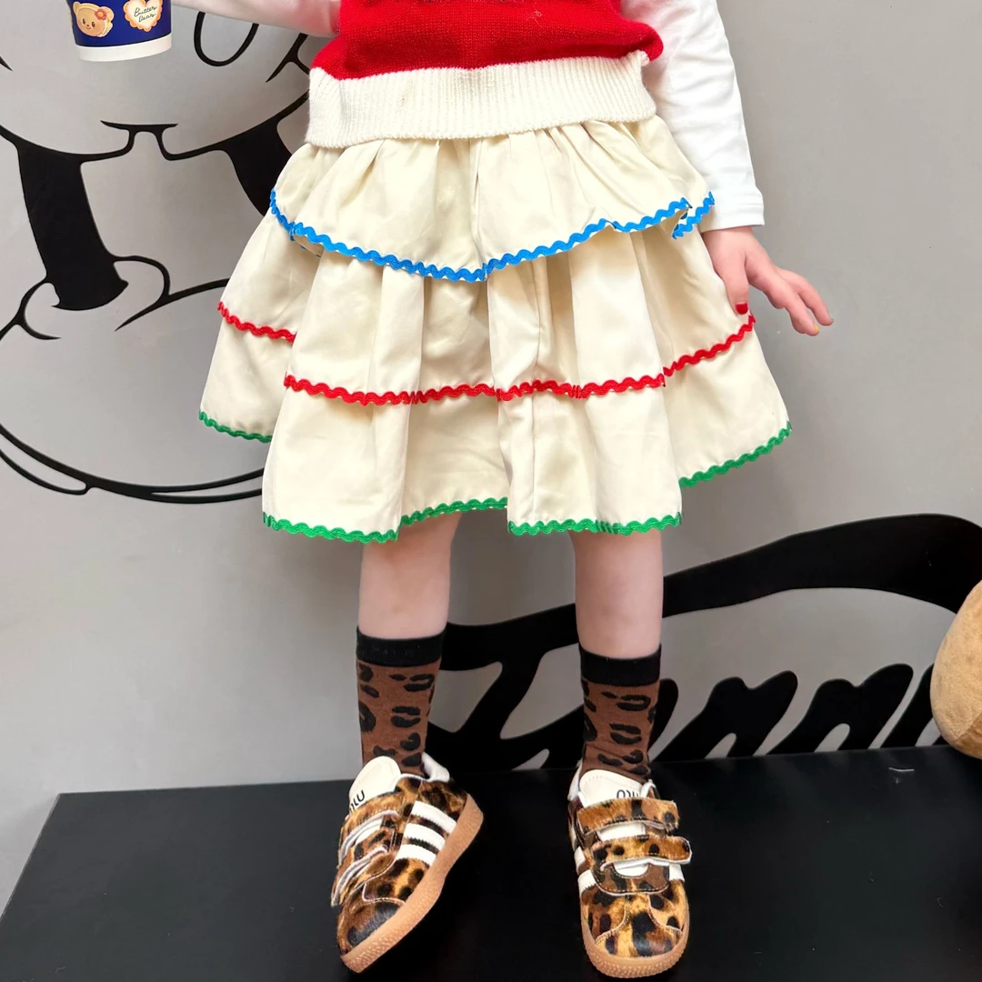 大金定制春季儿童新款甜美风彩色蛋糕裙入园甜美裙