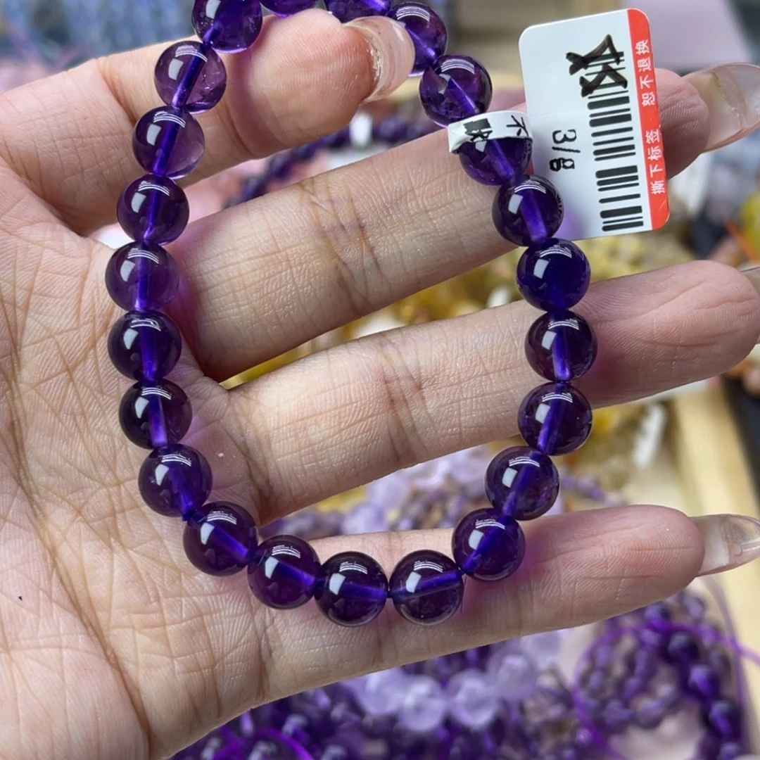 未镶嵌手链水晶8mm紫水
