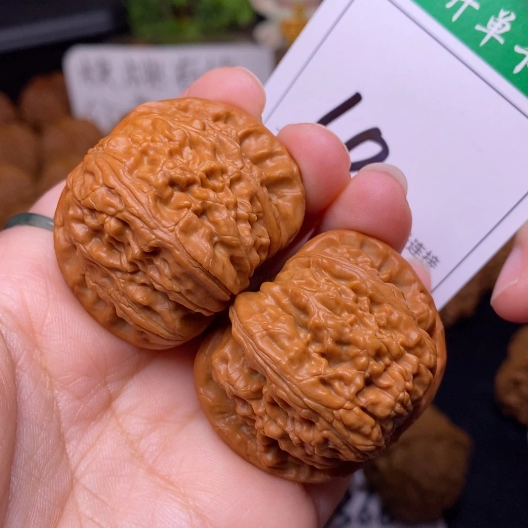 把件文玩核桃10闷尖白狮子头4.1