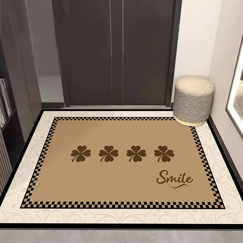 复古法式高端吸水免洗皮革入户门垫玄关进门卫生间换鞋脚垫可裁剪