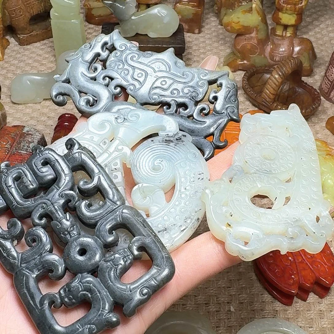 白玉菩提吊坠柿挂件