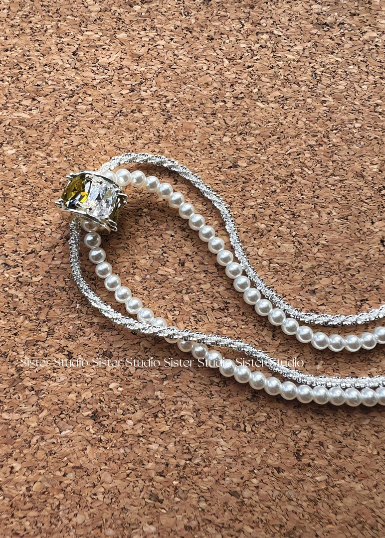 合金仿珍珠项链 SISTER姐妹家【穿搭必备】小众设计高级感百搭项链