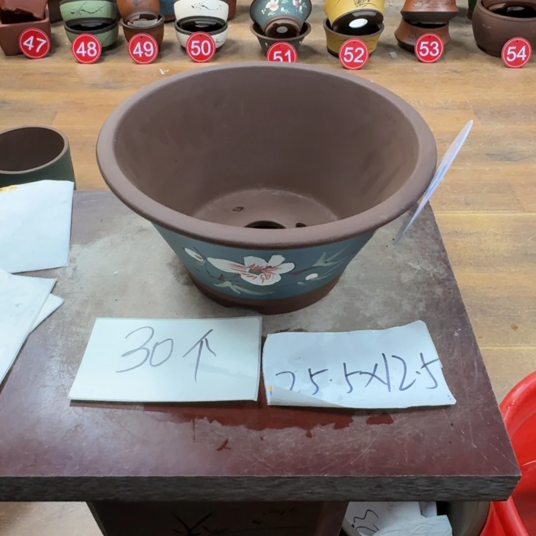 家***花紫砂花盆破损包赔