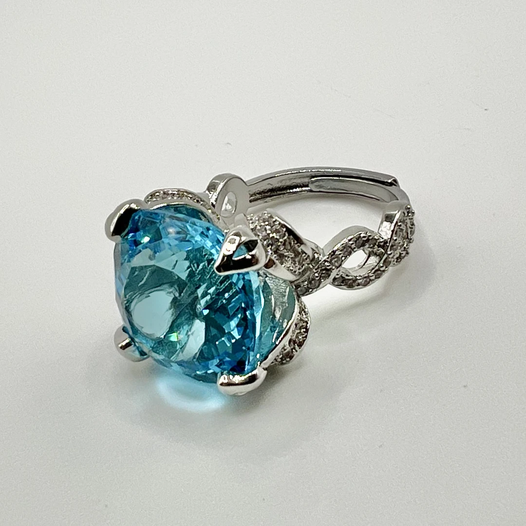 戒指【蓝色】精美轻奢大气款蓝戒指KY-0150